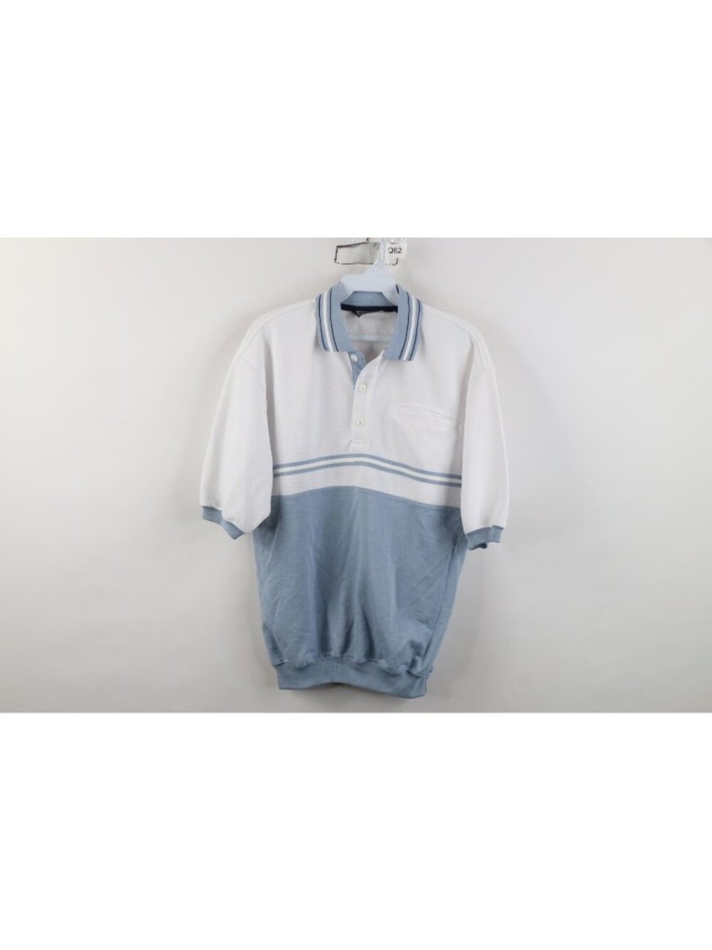 Vtg 90s Streetwear Mens Small Striped Color Block Thermal Knit Golf Polo Shirt